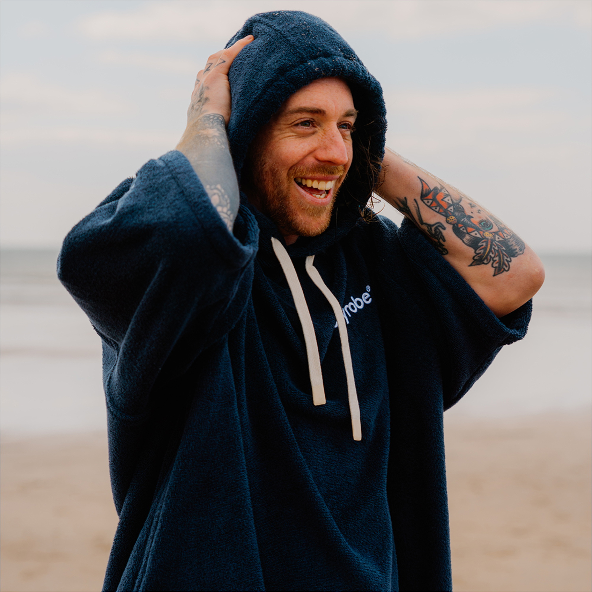 2026  Dryrobe  Bio-Umkleide-Bademantel ORGANICTCRNA - Navy